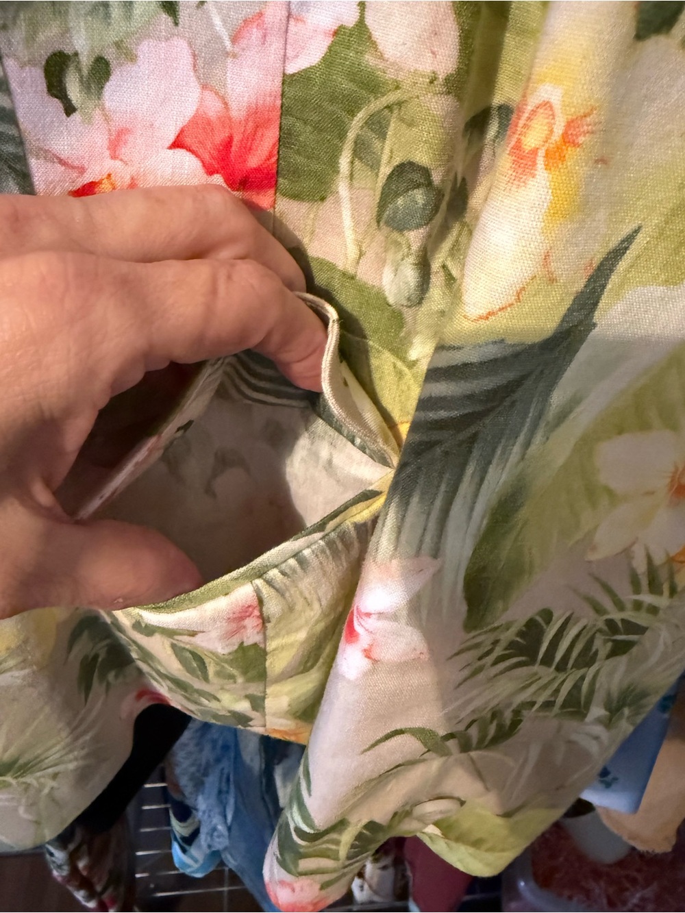 Tommy Bahama Tropical Floral Blazer in Green, Pink & Yellow - Picture 5 of 5